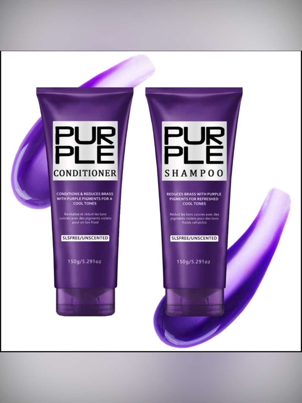 Purple Shampoo & Conditioner Set - Purple
